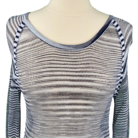 Rag & Bone Casual Gray Mesh Allgauer Raglan Top - Picture 2 of 15